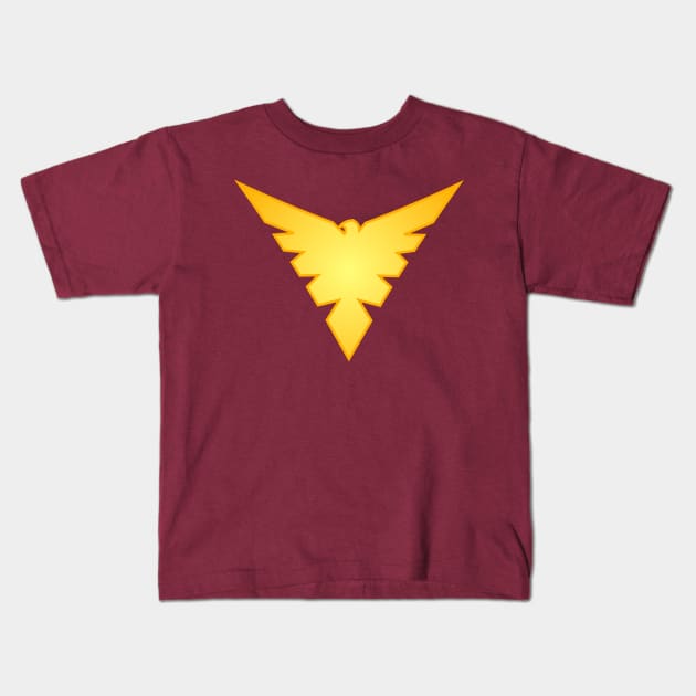 Phoenix & Dark Phoenix (v1.5) T-Shirt Kids T-Shirt by C E Richards